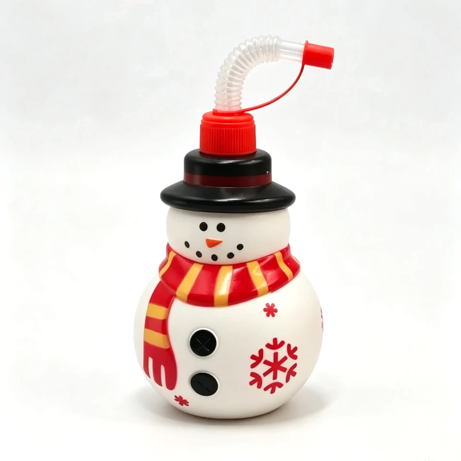Snowman Cup with Red Lid and Scarf view 1