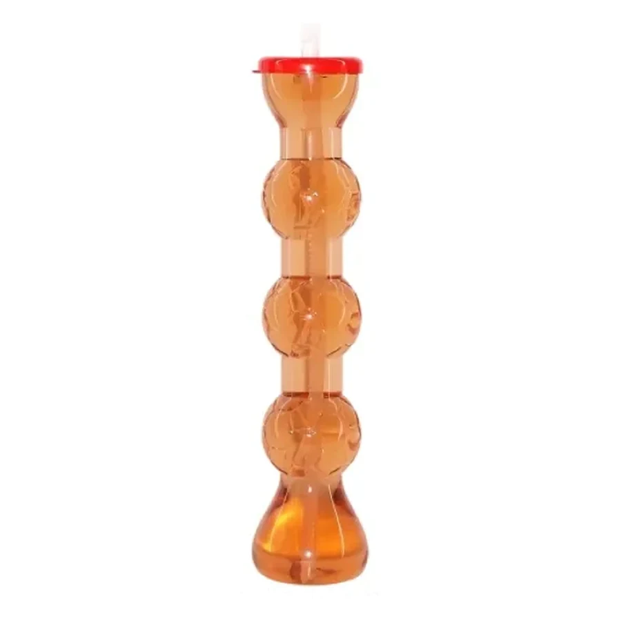 Orange and Pink Bottle and Long Twist Cup view 1